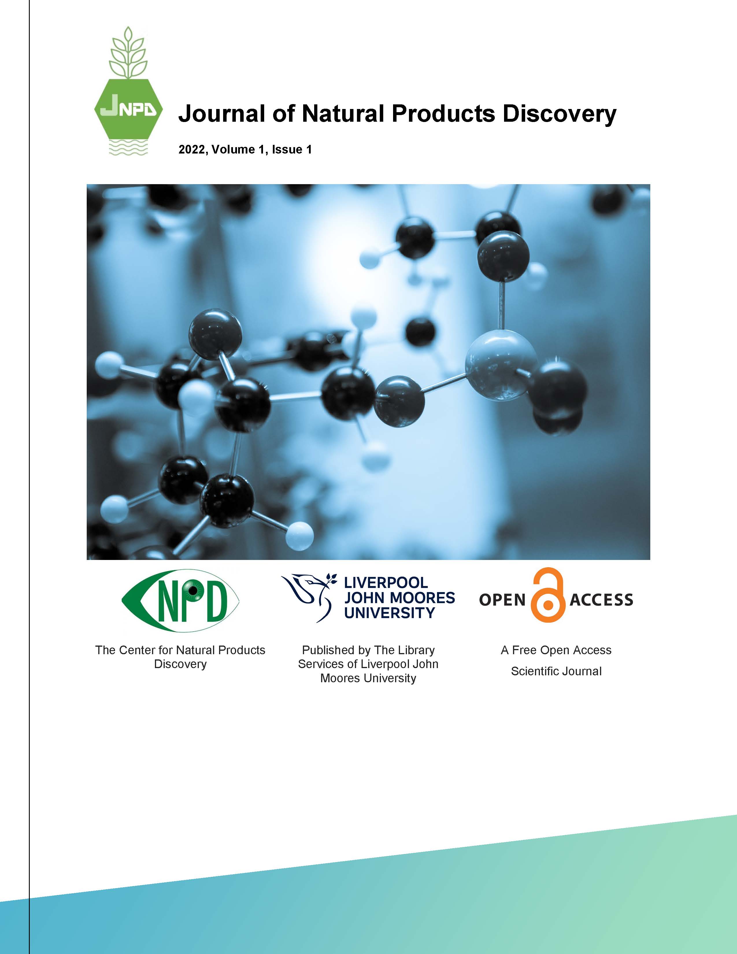 Journal of Natural Product Discovery Volume 1 Issue 1 Cover