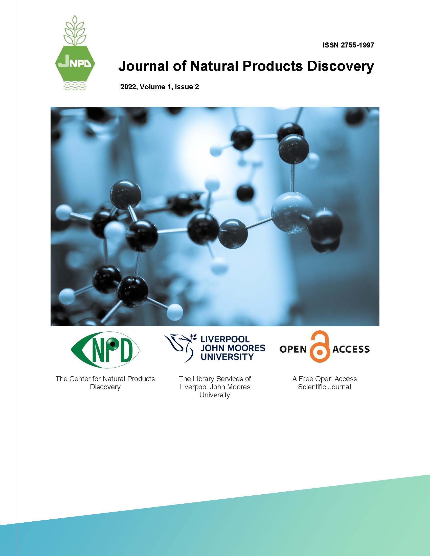 					View Vol. 1 No. 2 (2022): Journal of Natural Products Discovery
				