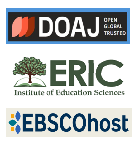 DOAJ ERIC EBSCO indexed logos